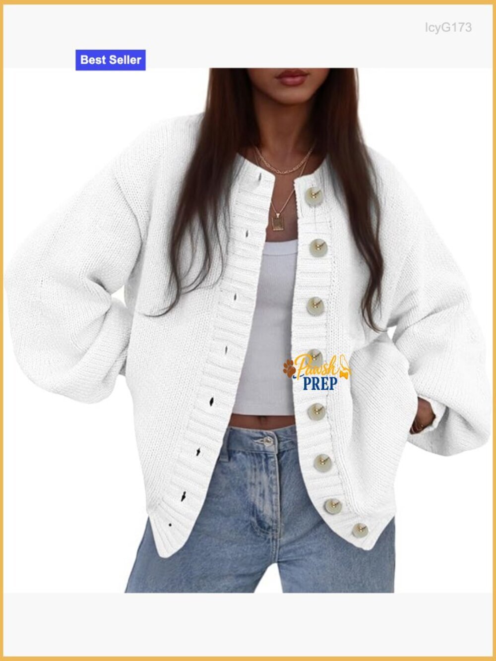 Chunky Knit Cardigan Sweater Long Sleeve Button Up Warm Fall Jacket